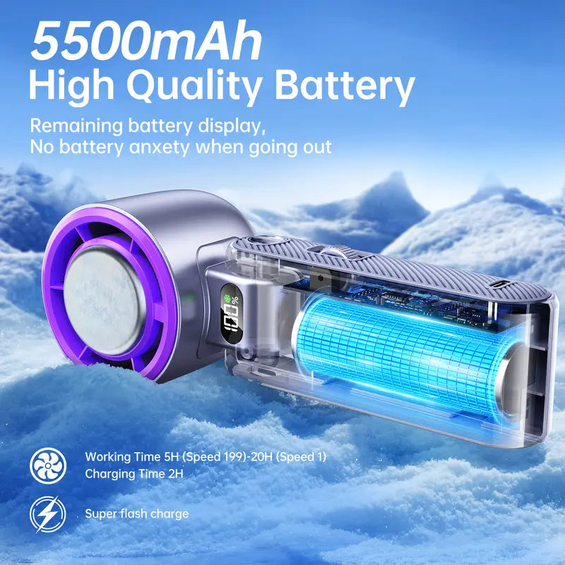Foldable High-Speed Turbo Handheld Fan