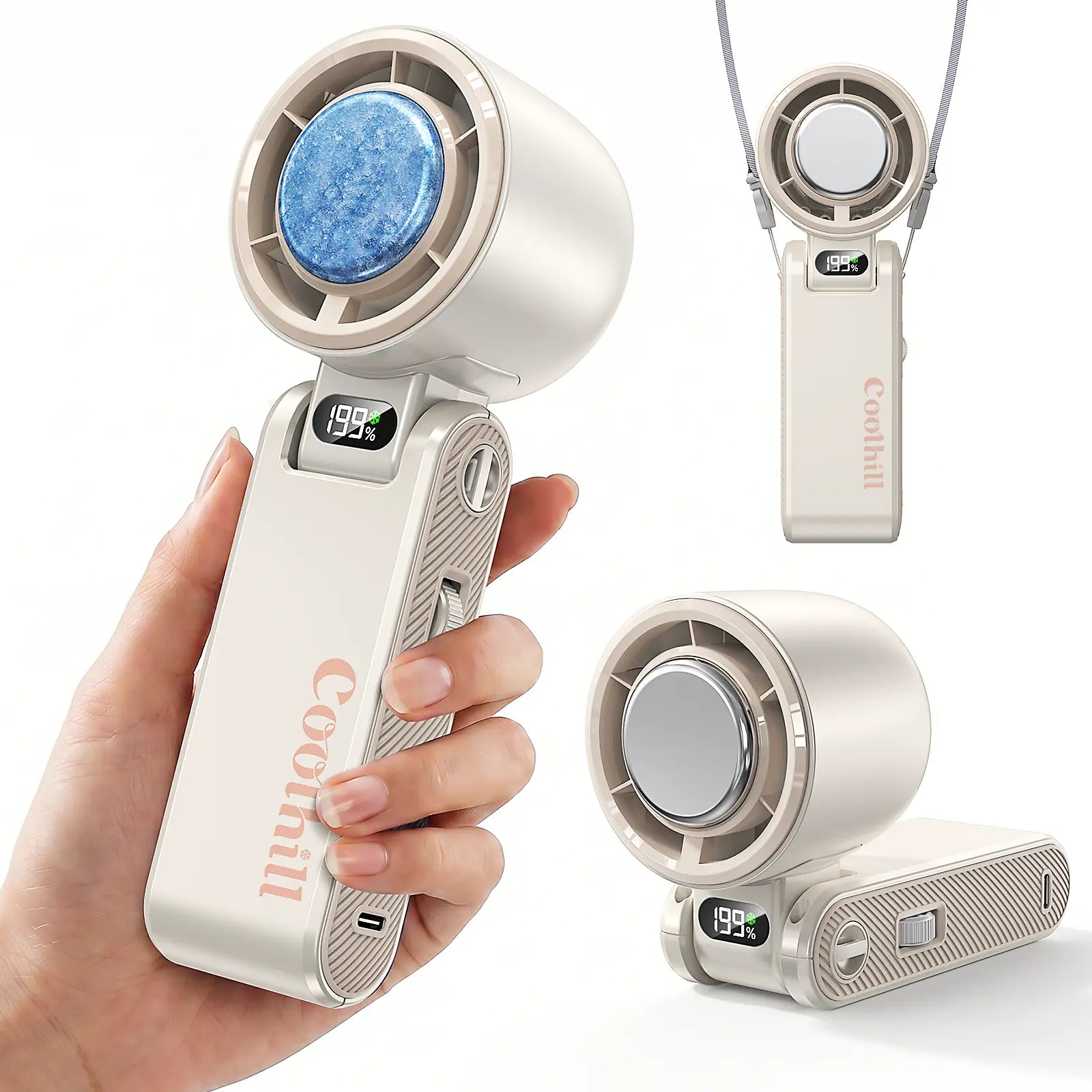 Foldable High-Speed Turbo Handheld Fan